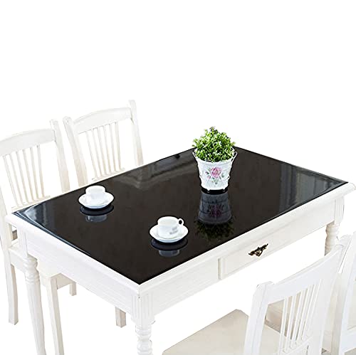 CIEEIN CIEHT Haushalt Küche PVC Tischdecke Tischmatte Schreibtisch Tischfolie Tischschutz Matte Wasserdicht Schwarz 80 * 180CM von CIEEIN CIEHT