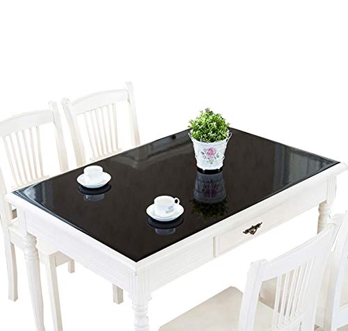 CIEEIN CIEHT Haushalt Küche PVC Tischdecke Tischmatte Schreibtisch Tischfolie Tischschutz Matte Wasserdicht Schwarz 80 * 120CM von CIEEIN CIEHT