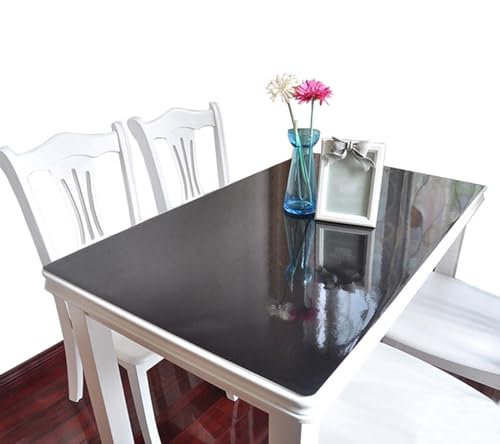 CIEEIN CIEHT Haushalt PVC Tischdecke Tischmatte Schreibtisch Tischfolie Schutzfolie Tischschutz Matte Wasserdicht Schwarz 60 * 120CM von CIEEIN CIEHT