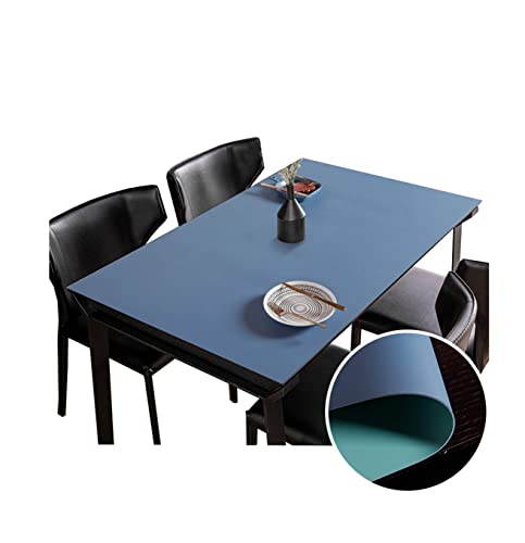 CIEEIN CIEHT PU Tischdecke Tischmatte Schreibtisch Tischfolie Schutzfolie Tischfoli Tischschutz Matte Wasserdicht Dark Blau+Grün 80 * 150cm von CIEEIN CIEHT