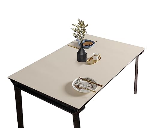 CIEEIN CIEHT PU Tischdecke Tischmatte Schreibtisch Tischunterlage Tischfolie Schutzfolie Tischschutz Matte Wasserdicht Gold+Kaffee 75 * 120cm von CIEEIN CIEHT