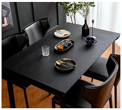 CIEEIN CIEHT PU Tischdecke Tischmatte Schreibtisch Tischunterlage Tischfolie Schutzfolie Tischschutz Matte Wasserdicht Schwarz+Grau 90 * 150CM von CIEEIN CIEHT