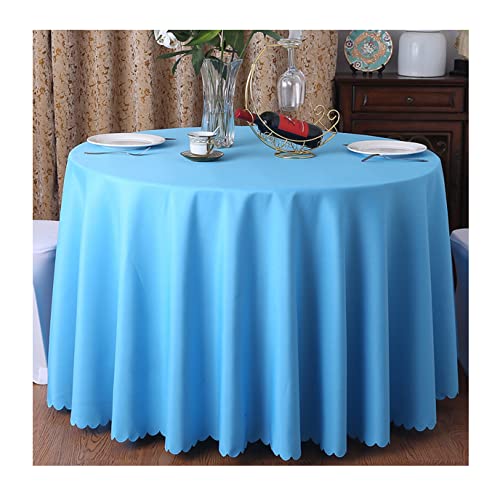 CIEEIN CIEHT Tischdecke Schreibtisch Tischtuch Tischwäsche Couchtisch Küchentischabdeckung Party Hochzeit Tafeltuch Rund Blau C 160cm von CIEEIN CIEHT