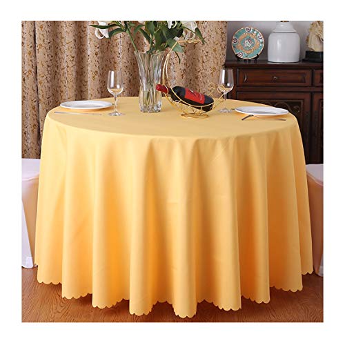 CIEEIN CIEHT Tischdecke Schreibtisch Tischtuch Tischwäsche Couchtisch Küchentischabdeckung Party Hochzeit Tafeltuch Rund Gelb 180cm von CIEEIN CIEHT