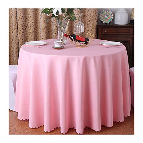 CIEEIN CIEHT Tischdecke Schreibtisch Tischtuch Tischwäsche Couchtisch Küchentischabdeckung Tafeltuch Rund Pink 260cm von CIEEIN CIEHT