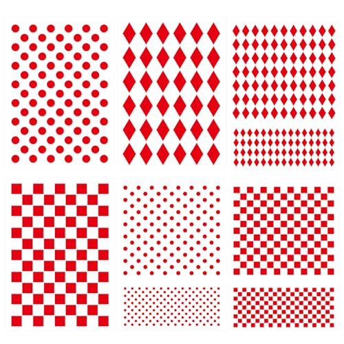 6 Stück Polka Dots Harlekin Checks Schablonen Kreis Schablonen für Drawin, Malschablonen zum Malen auf Wand, Fliesen, Holz, DIY, Kunst, Heimdekoration, 21,6 x 30,8 cm 6 Stück Polka Dots Harlekin Checks Schablonen Kreis Schablonen für Drawin, Malschablonen zum Malen auf Wand, Fliesen, Holz, DIY, Kunst, Heimdekoration, 21,6 x 30,8 cm von CIEMODA