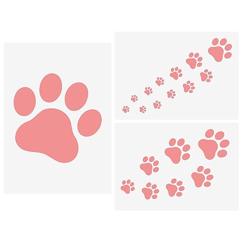 Paw Print Stencil,Dog Bear Paw Stencil Small Cat Paw Stencils Cute Dog Stencils Reusable Animal Paw Stencils for Crafts on Wall Window Home Decoration DIY Crafts von CIEMODA