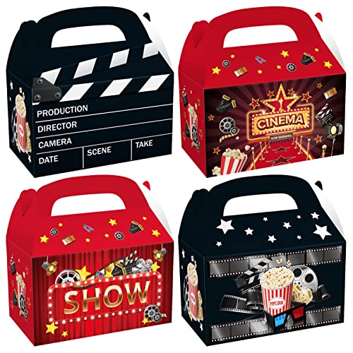 CIEOVO 24 Stück Geschenkboxen für Filmabende, Partygeschenkboxen, bedruckt, für Süßigkeiten, recycelt, für Theater, Geburtstag, Party, Dekoration, 24 Stück von CIEOVO