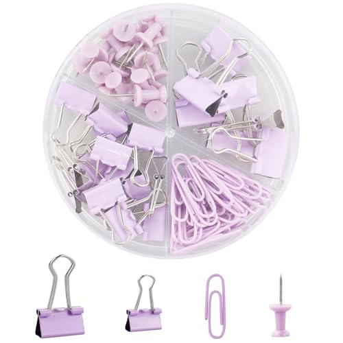 72 Stück Binder-Clips, Pinnnadeln, Büroklammern-Set, Bürobedarf-Set mit Box, Metall, Schreibtischzubehör, Binderclip, Büroklammern, Werkzeug-Set für Papier, Dokumente, Organisation, Schule, 72 Stück Binder-Clips, Pinnnadeln, Büroklammern-Set, Bürobedarf-Set mit Box, Metall, Schreibtischzubehör, Binderclip, Büroklammern, Werkzeug-Set für Papier, Dokumente, Organisation, Schule, von CIJIAINIENG