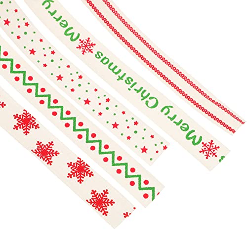 CIMAXIC Weihnachtsbaum Dekoband Weihnachtsdesign 5 Rollen Baumwollband CIMAXIC Weihnachtsbaum Dekoband Weihnachtsdesign 5 Rollen Baumwollband von CIMAXIC