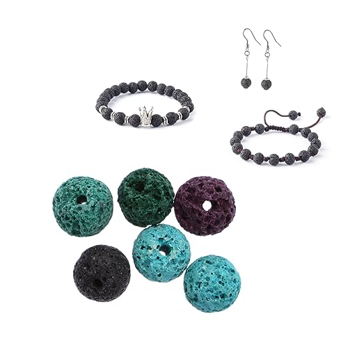CIMAXIC 1 Karton 200 Stück Perlen Steine Felsen Anhänger Für Die Schmuckherstellung Abstandshalter Gemischt Schlüssel Dekorativ Armbänder Lose Lieferungen Bausätze Runden Farbig von CIMAXIC