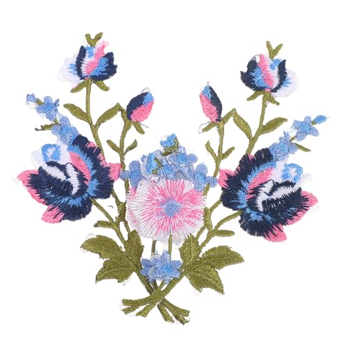 CIMAXIC 1 Paar bestickte Aufnäher mit Blumen: Bügelflicken mit Blättern – bestickte Blumenapplikationen – Stoffflicken zum Aufnähen oder Aufbügeln für Hüte, Taschen und Jeans CIMAXIC 1 Paar bestickte Aufnäher mit Blumen: Bügelflicken mit Blättern – bestickte Blumenapplikationen – Stoffflicken zum Aufnähen oder Aufbügeln für Hüte, Taschen und Jeans von CIMAXIC