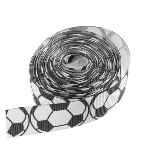 CIMAXIC 1 Rolle Fußball Dekorationsband Verpackungsband für Geschenkboxen Vielseitiges Satinband für Diy Projekte Party Dekoration und Bastelarbeiten CIMAXIC 1 Rolle Fußball Dekorationsband Verpackungsband für Geschenkboxen Vielseitiges Satinband für Diy Projekte Party Dekoration und Bastelarbeiten von CIMAXIC