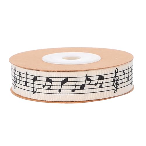 CIMAXIC 1 Rolle Musik Baumwollband Gedruckte Bänder für Geschenkverpackung Blumenwickeln und DIY Bastelprojekte Wiederverwendbar und Langlebig für Feiern und Gartenarbeit CIMAXIC 1 Rolle Musik Baumwollband Gedruckte Bänder für Geschenkverpackung Blumenwickeln und DIY Bastelprojekte Wiederverwendbar und Langlebig für Feiern und Gartenarbeit von CIMAXIC