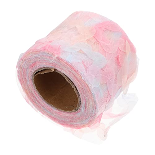 CIMAXIC 1 Rolle Rosen aus Chiffongarn seidenband bandfeile DIY Kleidungsdekoration dekoring blumendeko geschenkband Kleidbesatz aus bestickte Spitze DIY Nähhandwerk Polyester Rosa von CIMAXIC