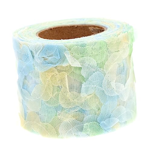 CIMAXIC 1 Rolle Rosen aus Chiffongarn stutzenhalter kopfschmuck DIY-Accessoires für Kleidung hochzeitdeko Dekorationsband geschenkband Kopfbedeckungsstoff bestickte Spitze Polyester Green von CIMAXIC
