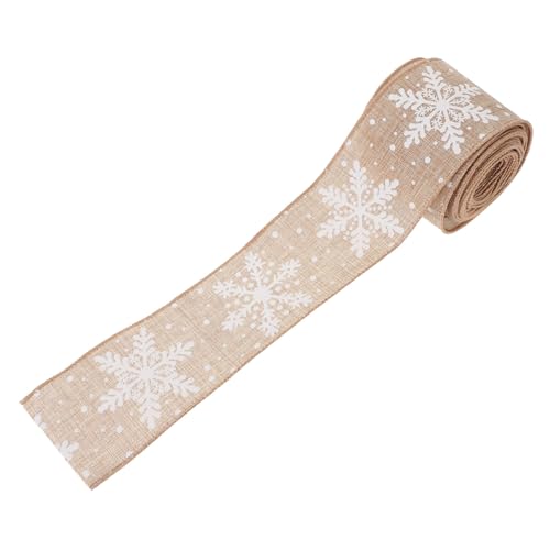 CIMAXIC 1 Rolle Weihnachtsband Fransenband Fiesta Party Dekorationen Weihnachtssträuße Bündel Rosa Band Goldenes Band Geschenkband Perlenbänder Sackleinen Drahtband Samt von CIMAXIC