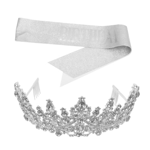 CIMAXIC 1 Satz Gürtelkristallkrone Geburtstag Diademe Für Frauen Dekorative Kronenschärpe Schultergurt Strasssteine CIMAXIC 1 Satz Gürtelkristallkrone Geburtstag Diademe Für Frauen Dekorative Kronenschärpe Schultergurt Strasssteine von CIMAXIC