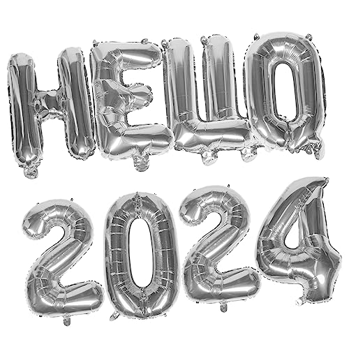 CIMAXIC 1 Satz Hello 2024 Neon Geburtstags-ballonbogen-kit Geburtstag Luftballons Ballonständer Für Tisch Geburtstagsballon Goldene Luftballons Fiesta Aufblasgerät Silver Aluminiumfolie CIMAXIC 1 Satz Hello 2024 Neon Geburtstags-ballonbogen-kit Geburtstag Luftballons Ballonständer Für Tisch Geburtstagsballon Goldene Luftballons Fiesta Aufblasgerät Silver Aluminiumfolie von CIMAXIC