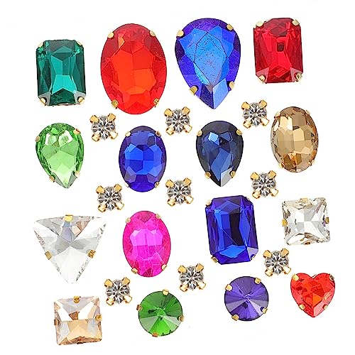 CIMAXIC 1 Satz Krallenbohrer nähen Kristalle nähen Anhänger für die Schmuckherstellung Strasssteine ​​nähen Diamant handystativ handarbeit Accessoires annähen Strass für Kostüm Glas von CIMAXIC