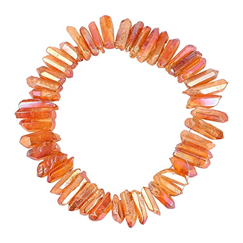 CIMAXIC 1 Satz Kristallsäulenschnur schmuck set selbermachen schmuck personalisiert jewelry making kit Karneol Chakra-Kristalle Steine ​​für die Schmuckherstellung kleine Kristalle Orange von CIMAXIC