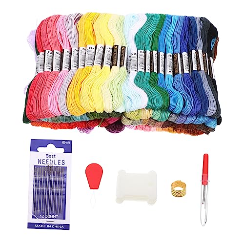 CIMAXIC 1 Satz Stickgarn-set Fäden Stickgarne Stickzubehör Selber Machen Stickerei Buntes Stickgarn Stichfaden Erwachsene Regenbogen Stränge Stickfaden Polyester CIMAXIC 1 Satz Stickgarn-set Fäden Stickgarne Stickzubehör Selber Machen Stickerei Buntes Stickgarn Stichfaden Erwachsene Regenbogen Stränge Stickfaden Polyester von CIMAXIC