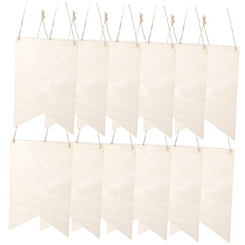 CIMAXIC 1 Satz Unbeschichteten Holzschildern Diy Holzanhänger für Bastelprojekte Unbemalt Juteschnüren für Dekorationen und Persönliche Botschaften von CIMAXIC