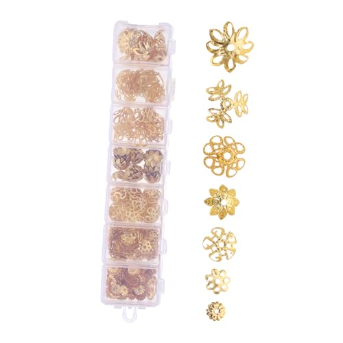 CIMAXIC 1 Schachtel Perlenblumenbehälter Herstellung für Reiz Basteln Schmuck Handwerk Spacer selbst Blumenperlenkappe Blumenkappenperlen Blumenabstandshalterkappen Legierung Golden CIMAXIC 1 Schachtel Perlenblumenbehälter Herstellung für Reiz Basteln Schmuck Handwerk Spacer selbst Blumenperlenkappe Blumenkappenperlen Blumenabstandshalterkappen Legierung Golden von CIMAXIC