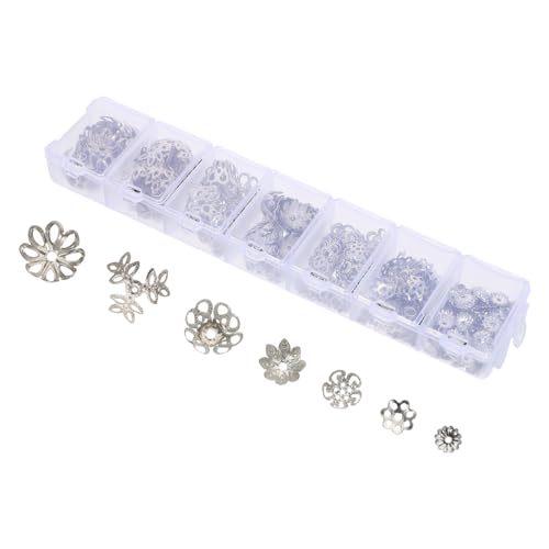 CIMAXIC 1 Schachtel -Perlenhalter Ornament für filigrane Blütenperlenkappe hohle Blütenendkappe Handwerk Blumenperlenkappe Herstellung von Perlenkappen Legierung Silber CIMAXIC 1 Schachtel -Perlenhalter Ornament für filigrane Blütenperlenkappe hohle Blütenendkappe Handwerk Blumenperlenkappe Herstellung von Perlenkappen Legierung Silber von CIMAXIC