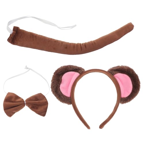 CIMAXIC 1 Set Affenkostüm: Tier-Stirnband-Kostümset – Affenohren, Fliege und für Halloween, Karneval und kreativen Verkleidungsspaß CIMAXIC 1 Set Affenkostüm: Tier-Stirnband-Kostümset – Affenohren, Fliege und für Halloween, Karneval und kreativen Verkleidungsspaß von CIMAXIC