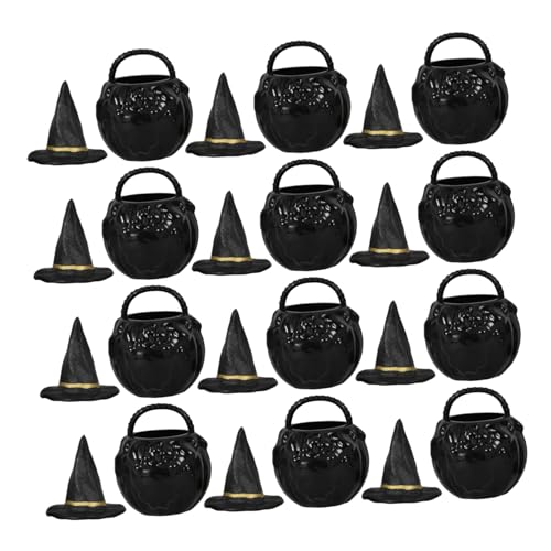 CIMAXIC 1 Set Hexenhut Eimer Glas Halloween Schichttablett Dekoration Aufblasbares Kostüm Halloween Wettbewerb Trophäenring Für Party Halloween Maske Mini Süßigkeitenkessel von CIMAXIC
