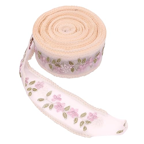 CIMAXIC 1 Stück 30 Bunte bestickte Spitzenverkleidung graceling gracy von hand gemacht nähzeug gardinen Nähen Basteln Stoff Vintage-Spitzenbesatz Bastelband aus Spitze Polyestergarn Rosa von CIMAXIC