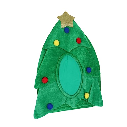 CIMAXIC 1 Stück Dekorativer Hut Weihnachtskopfbedeckung Für Weihnachtsbaumkugelkappe Lustige Weihnachtsmütze Weihnachtskopfschmuck Süßigkeiten-hüte Hut Christbaumspitze Stoff Green von CIMAXIC