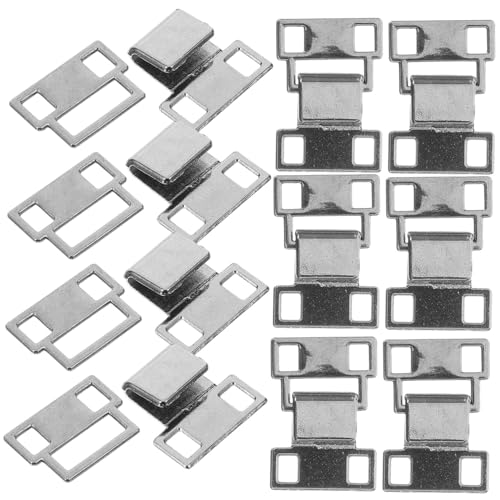 CIMAXIC 10-teiliges Hosenhaken-Set aus Metall Vintage-Nähhaken für Kleidung diagonaler D- Haken und Öse Rotgussfarbe für -Projekte von CIMAXIC