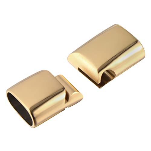 CIMAXIC 10 Stück 316 Magnetverschluss Schnalle Wohnung Schließe Flacharmbandverschlüsse Schmuck Armbänder schmuckverschlüsse goldfarbe Verschlusskonverter Kordelende Golden von CIMAXIC