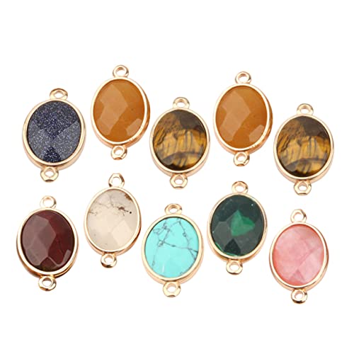 10stücke Teiliges Halbedelstein Verbindungsstücke Eierförmige Schmuckverbinder Für Halsketten Und Armbänder Langlebige Und Leichte Schmuckherstellungs-clips 10stücke Teiliges Halbedelstein Verbindungsstücke Eierförmige Schmuckverbinder Für Halsketten Und Armbänder Langlebige Und Leichte Schmuckherstellungs-clips von CIMAXIC