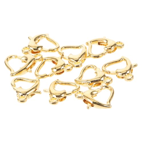 CIMAXIC 10 Stück Love Lobster Buckle Accessoires Klaue Reiz Karabinerverschlüsse Schließungen Halskette Schmuck Hummerschere Schlüssel Karabinerverschluss Aus Legierung Golden Metall CIMAXIC 10 Stück Love Lobster Buckle Accessoires Klaue Reiz Karabinerverschlüsse Schließungen Halskette Schmuck Hummerschere Schlüssel Karabinerverschluss Aus Legierung Golden Metall von CIMAXIC