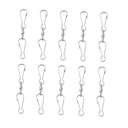 CIMAXIC 10 Stück Nähhaken Kleiderhaken Haken Aus Edelstahl Silver von CIMAXIC