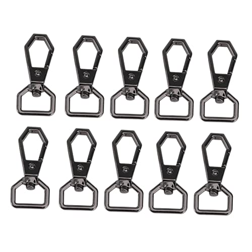 CIMAXIC 10 Stück Sechskanthaken pocket clip funky keysersdünger schlusselketten decor Zubehör Drehverschlüsse für Taschen Schlüsselanhänger aus Metall Metallschlüsselkette Legierung Black von CIMAXIC
