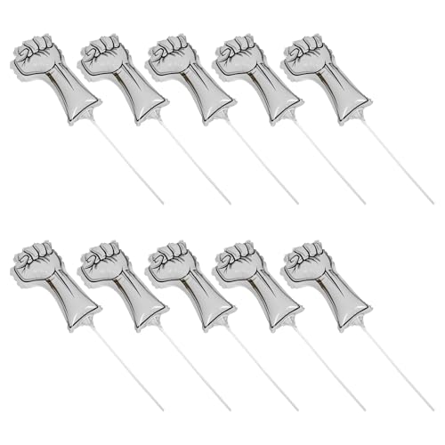 CIMAXIC 10 Stück aufblasbare Jubel-Sportballons, lustige Jubel-Requisiten, Jubelstäbe aus Aluminiumfolie für Fußballpartys, Schulveranstaltungen, Sportwettbewerbe, Dekorationen von CIMAXIC