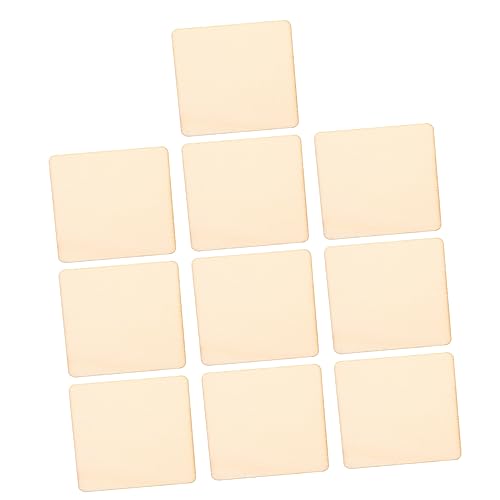 CIMAXIC 10 Stück quadratische Holzspäne Chip Leerzeichen Malerei bürodekoration dekoration weihnachten DIY Zubehör room decor for Holzhandwerksscheiben Holz natürliche Scheiben Light Brown von CIMAXIC