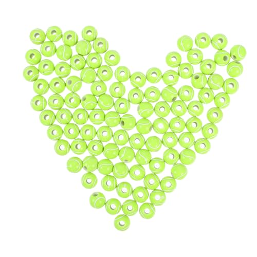 CIMAXIC 100 Stück Acryl-tennisperlen, Sportballperlen, Diy-armband, Halskette, Basteln, Hand-auge-koordinationsspielzeug Für Kinder Und Anfänger, Schmuckherstellung CIMAXIC 100 Stück Acryl-tennisperlen, Sportballperlen, Diy-armband, Halskette, Basteln, Hand-auge-koordinationsspielzeug Für Kinder Und Anfänger, Schmuckherstellung von CIMAXIC