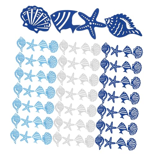 CIMAXIC 100 Stück DIY Holzscheiben mit Maritimem Design Mediterrane Deko für Wand und Tischgestaltung Vielseitige Hängende Ornamente für Partys und Zuhause von CIMAXIC