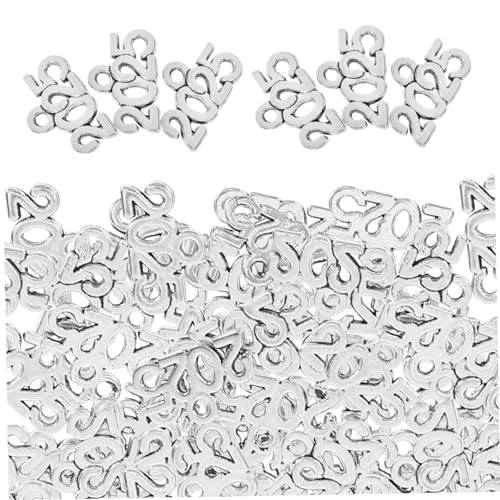 CIMAXIC 100 Stück Schlüsselanhänger-Schmuck Zubehör Neujahrszauber 2025 Ringe Gold geburtstagsgeschenk schmuckherstellung 2025 DIY-Charme Taschenanhänger zum Aufhängen Zinklegierung Silver CIMAXIC 100 Stück Schlüsselanhänger-Schmuck Zubehör Neujahrszauber 2025 Ringe Gold geburtstagsgeschenk schmuckherstellung 2025 DIY-Charme Taschenanhänger zum Aufhängen Zinklegierung Silver von CIMAXIC