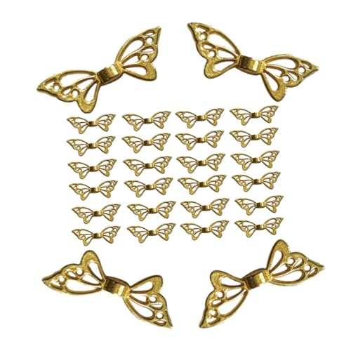 CIMAXIC 100 Stück Schmetterling-anhänger Flügel Charme Reiz Halskette Party Zarter Schmetterlingsschmuck Schmetterlingsanhänger Schmetterling Zum Aufhängen Legierung Golden von CIMAXIC
