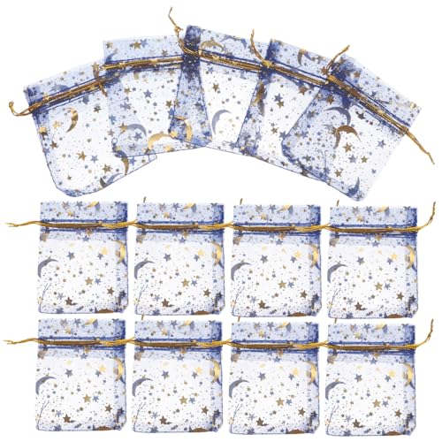 CIMAXIC 100 Stücke Organzabeutel Gold Silber Bestickte Sterne Mond Kordelzug Beutel Für Schmuck CIMAXIC 100 Stücke Organzabeutel Gold Silber Bestickte Sterne Mond Kordelzug Beutel Für Schmuck von CIMAXIC