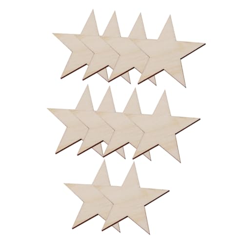 CIMAXIC 100Stücke DIY Holzsterne Unbearbeitete Holzscheiben Für Basteln Dekoration Und Kinderhandwerk Für Weihnachts Und Bastelprojekte von CIMAXIC