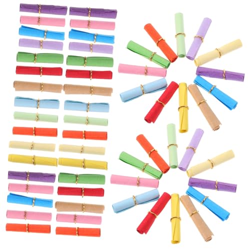 CIMAXIC 100Stücke Glücksbotschaft Papierrollen Dekorative Mini Schriftrollen für Wunschflaschen DIY Bastelprojekte und Farbenfroh und Vielseitig Einsetzbar von CIMAXIC