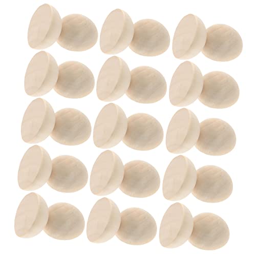 CIMAXIC 100Stücke Natürliche Holzperlen Unvollendete Halbe Holzkugeln für Bastelprojekte DIY Schmuck Sichere und Langlebige Bastelmaterialien für CIMAXIC 100Stücke Natürliche Holzperlen Unvollendete Halbe Holzkugeln für Bastelprojekte DIY Schmuck Sichere und Langlebige Bastelmaterialien für von CIMAXIC