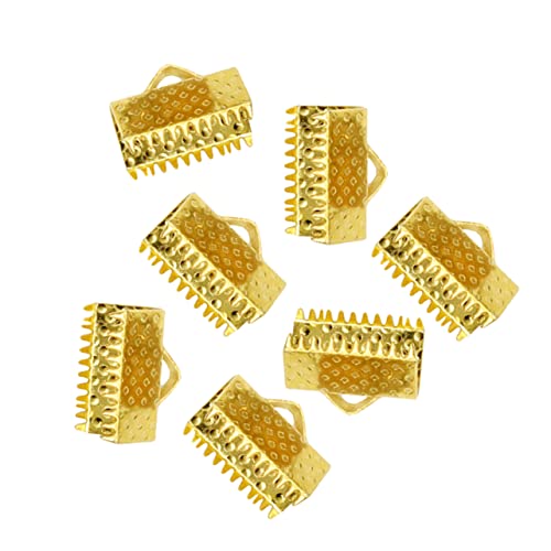 CIMAXIC 100stücke Metall Schnallen Für Schmuckherstellung Vergoldete Quetsch-endkappen Für Bänder Und Diy Projekte Texturierte Klammern Für Armbänder Und CIMAXIC 100stücke Metall Schnallen Für Schmuckherstellung Vergoldete Quetsch-endkappen Für Bänder Und Diy Projekte Texturierte Klammern Für Armbänder Und von CIMAXIC